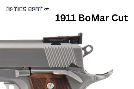 1911 [BoMar Cut] adjustable rear sight | white dots - Ubitzu