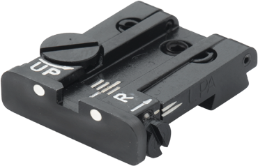 Browning Hi-Power Vigilante alza ajustable | puntos blancos - Ubitzu
