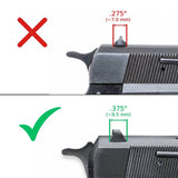 Browning Hi-Power [Vigilante Mark III Practical HP40] miras ajustables | puntos blancos - Ubitzu