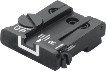 Glock [G17 G19 G26 & other] alza ajustable | líneas blancas - Ubitzu