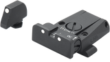 Glock [G17 G19 G26 & other] adjustable sights | white dots - Ubitzu