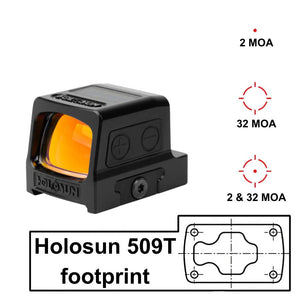 Red dot sights with Holosun 509T footprint