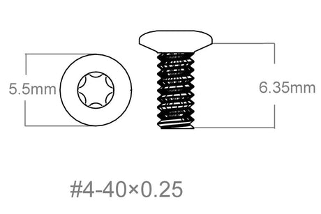 Juego de tornillos 3 piezas | 4-40x0.250’’ [T10] - Ubitzu