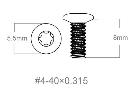 Juego de tornillos 3 piezas | 4-40x0.315’’ [T10] - Ubitzu