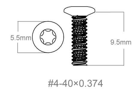 Juego de tornillos 3 piezas | 4-40x0.374’’ [T10] - Ubitzu