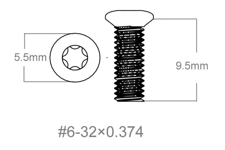 Juego de tornillos 3 piezas | 6-32x0.374’’ [T10] - Ubitzu