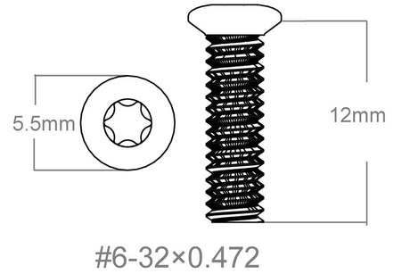 Juego de tornillos 3 piezas | 6-32x0.472’’ [T10] - Ubitzu