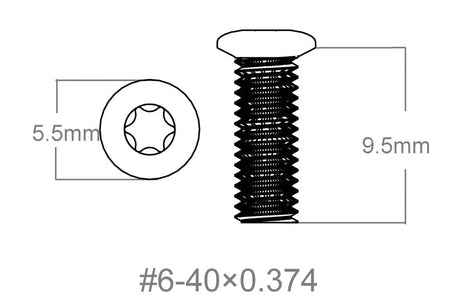 Juego de tornillos 3 piezas | 6-40x0.374’’ [T10] - Ubitzu
