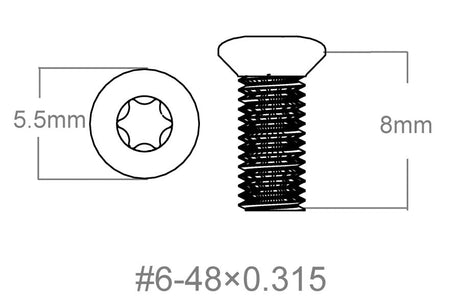 Juego de tornillos 3 piezas | 6-48x0.315’’ [T10] - Ubitzu