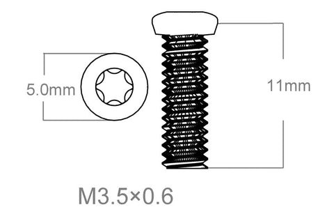 Juego de tornillos 3 uds. | M3.5x0.6 [T10] - Ubitzu