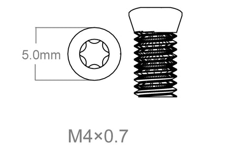 Juego de tornillos 3 piezas | M4x0.7 [T10] 8 mm - Ubitzu