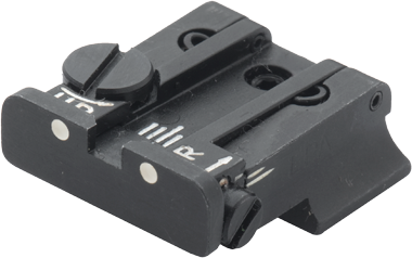 Smith & Wesson [Cal. 9 Cal. 40 3rd Gen & 1911E Cal. 45] alza ajustable | puntos blancos - Ubitzu
