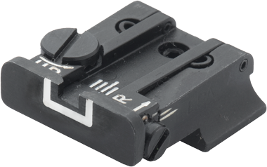 Smith & Wesson [Cal. 9 Cal. 40 3rd Gen & 1911E Cal. 45] alza ajustable | líneas blancas - Ubitzu